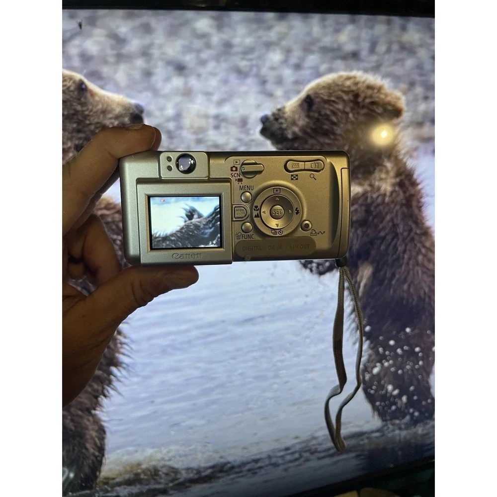 Canon‎ Powershot A400 Compact Digital Camera M4560 AA Battery Operation Works!!